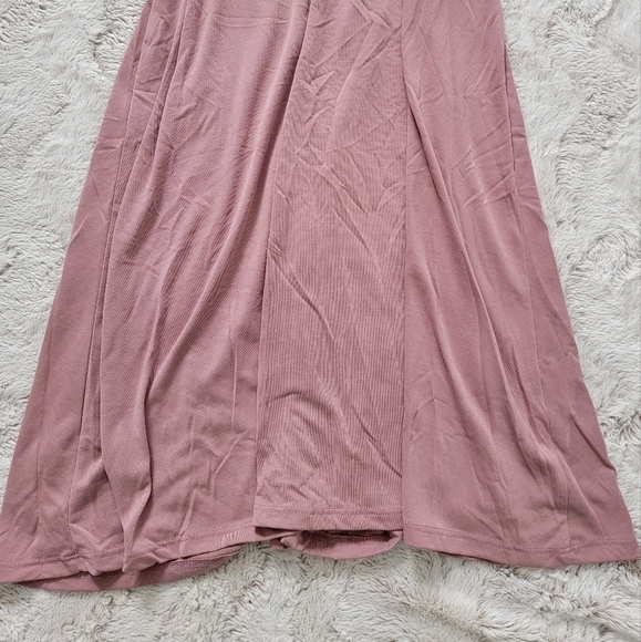 Francescas Alya Cold Shoulder Dusty Pink High Collar Cutout VNeck Dress NWT - Picture 3 of 11